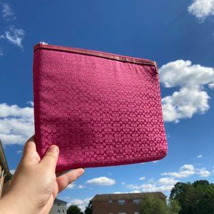 Hot Pink Coach Tablet Bag